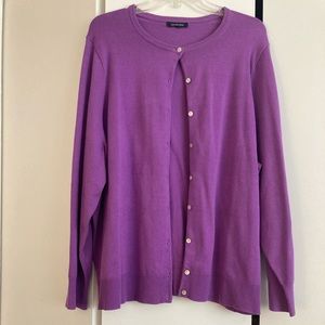Lands End purple sweater